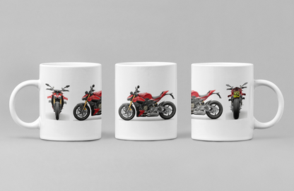 Personalised Ducati Streetfighter Motorcycle Coffee Mug - Choose Model FAST POST