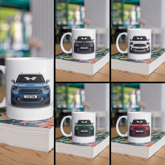 Personalised Mini Countryman Cooper Hybrid Exclusive Mug Gift - Choose Colour