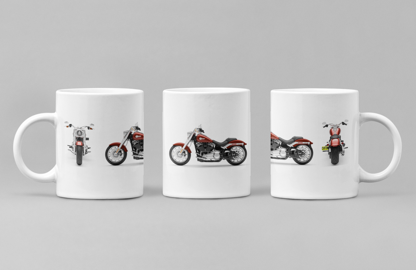 Personalised Harley Davidson Fat Boy 2024 Motorcycle Mug - Colour Choice