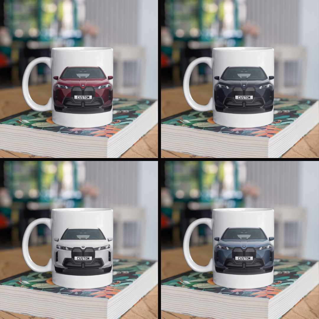 Personalised BMW iX M Sport Coffee Mug Gift - Choice Colour - FAST POST
