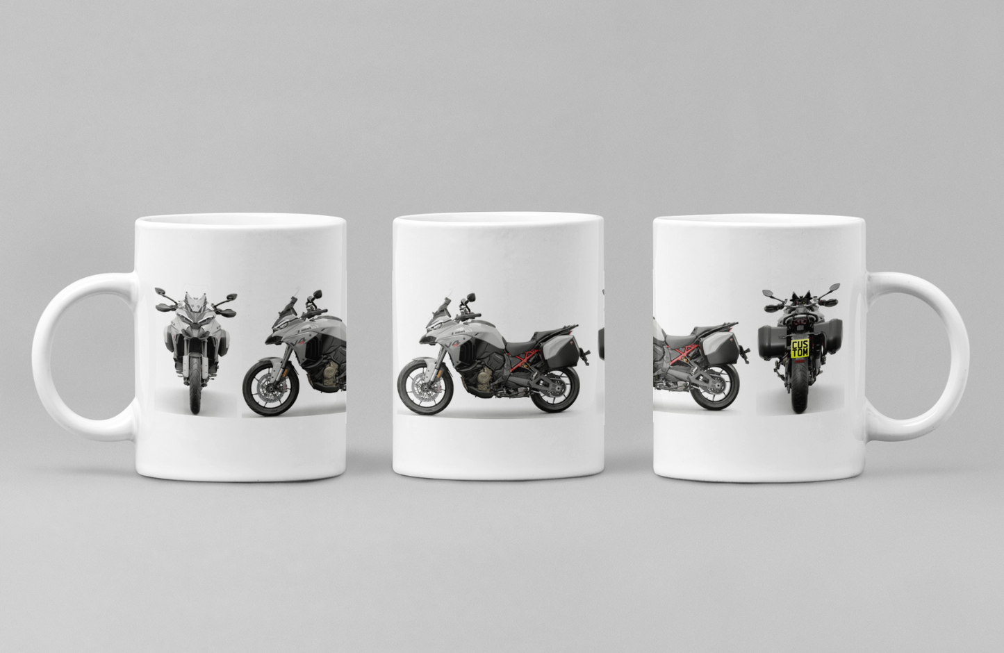 Personalised Ducati Multistrada Motorcycle Coffee Mug - Choose Model & Colour