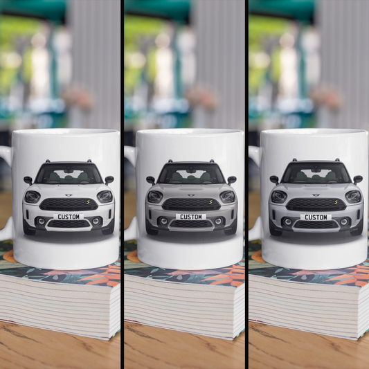 Personalised Mini Countryman Cooper Hybrid Untamed Ed Mug Gift - Choose Colour