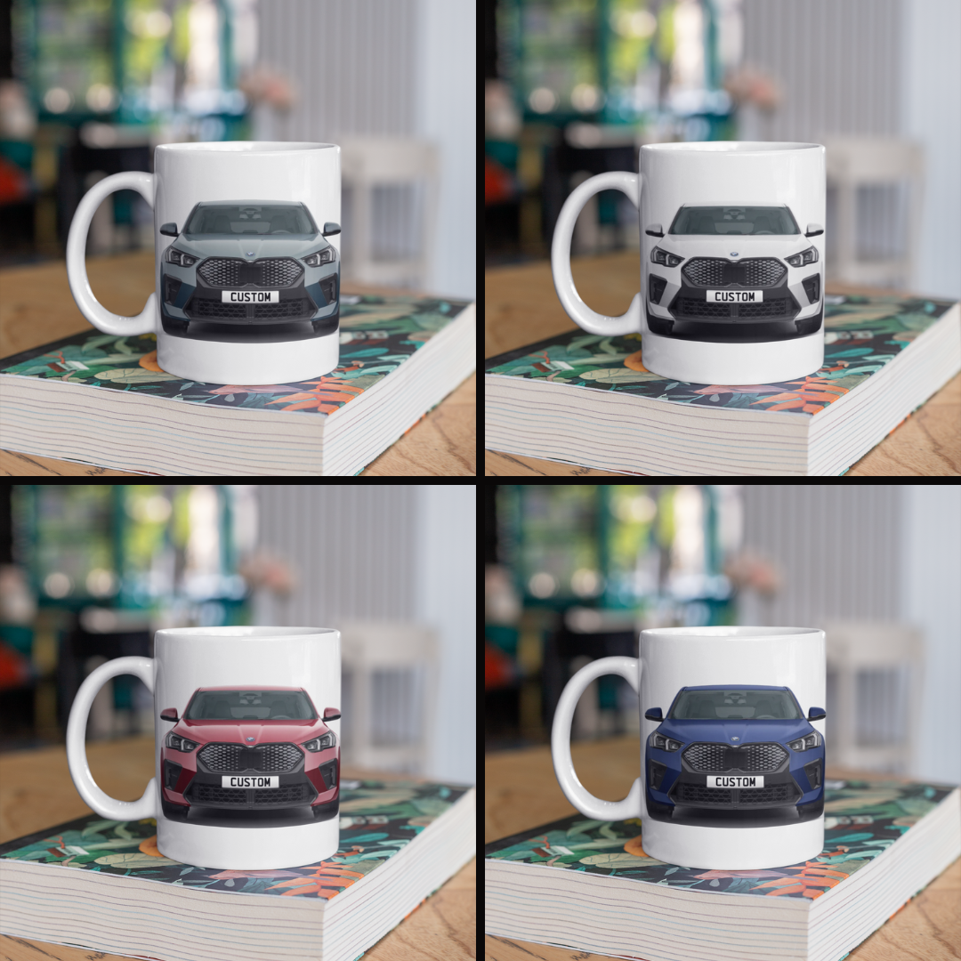 Personalised BMW iX2 Shadow Edition Coffee Mug Gift - Choice Colour - FAST POST