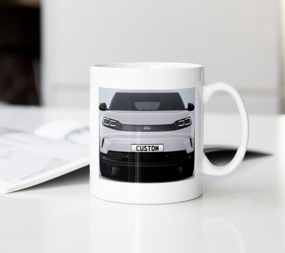Personalised Ford All-Electric Capri Coffee Mug Gift - Choose Colour - FAST POST