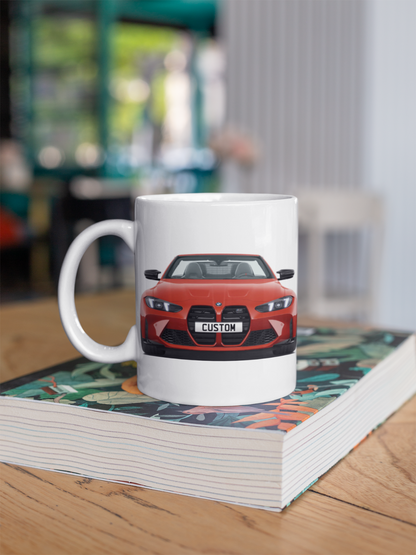 Personalised BMW M4 Convertible Coffee Mug Gift - Choose Colour FAST POST