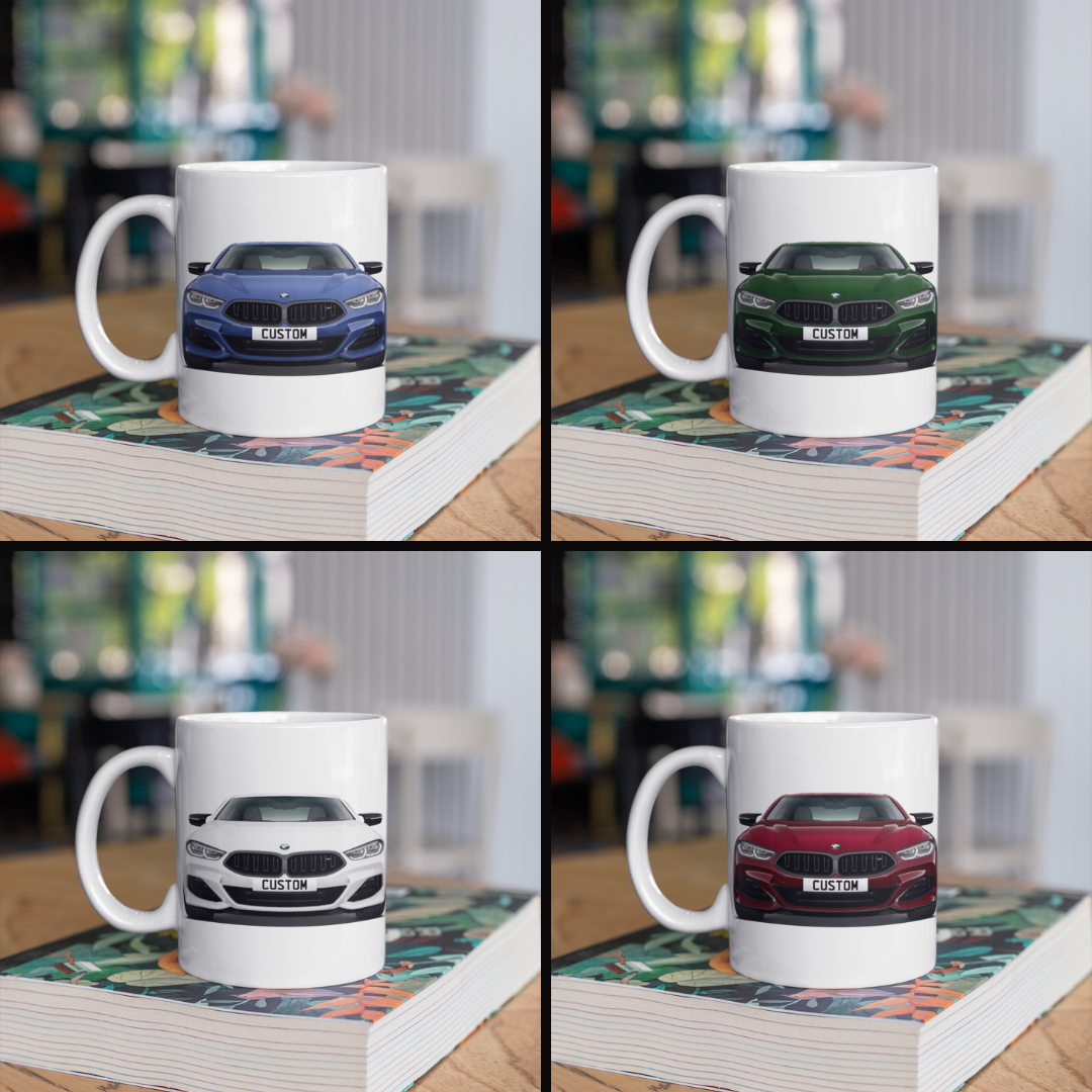 Personalised BMW 8 Series M Model Mug Gift - Choose Colour - FAST POST