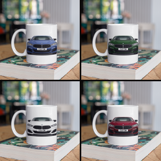 Personalised BMW 8 Series M Model Mug Gift - Choose Colour - FAST POST