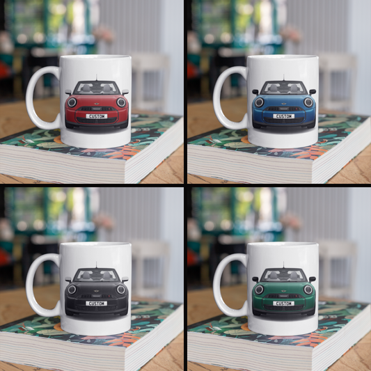 Personalised Mini Cooper Convertible S Classic Coffee Mug Gift - Choose Colour