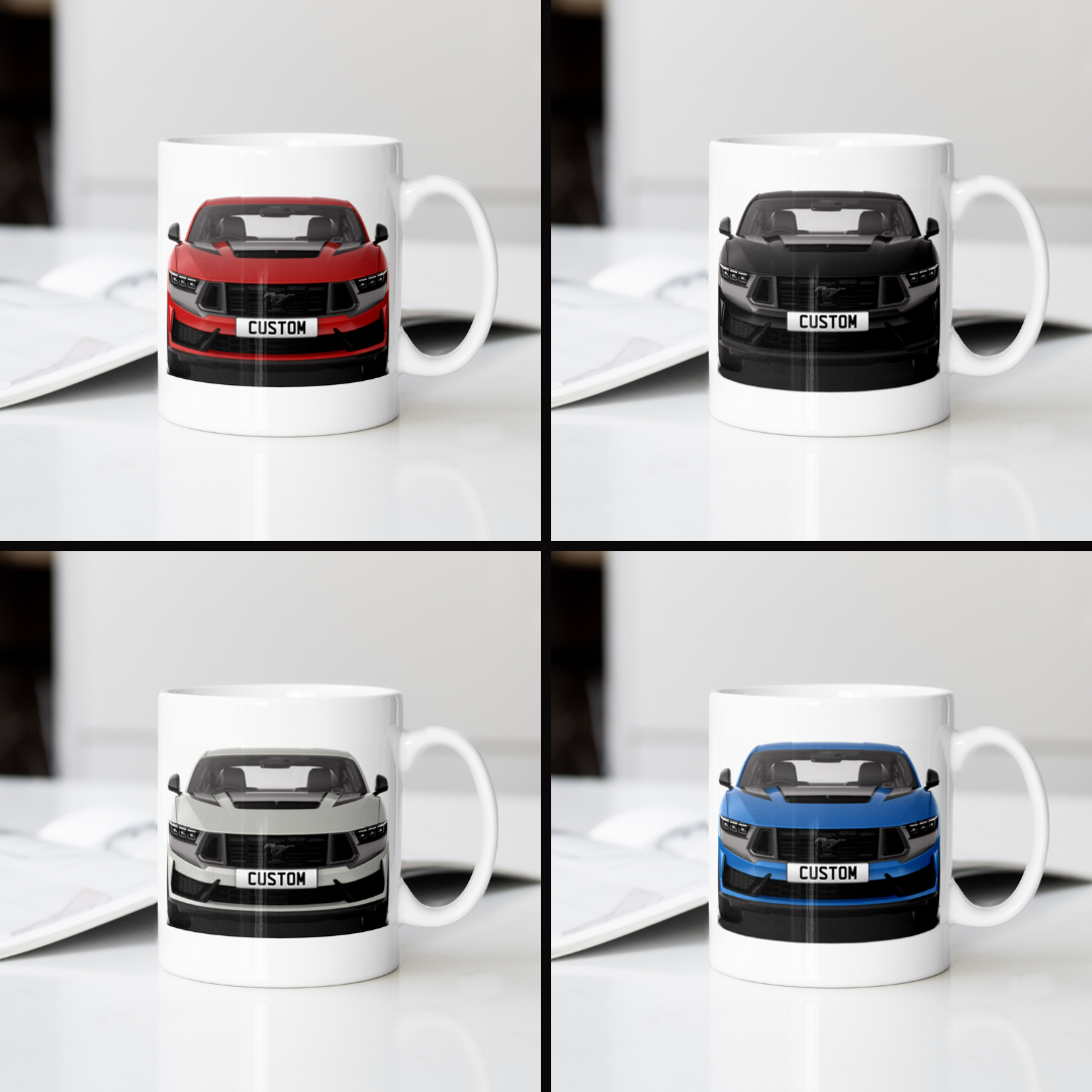 Personalised Ford Mustang Dark Horse Mug Gift - Choose Colour - FAST POST