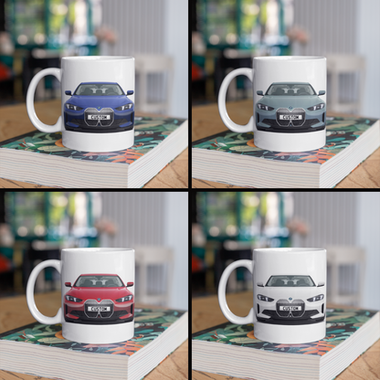 Personalised BMW i4 Sport Coffee Mug Gift - Choice Colour - FAST POST