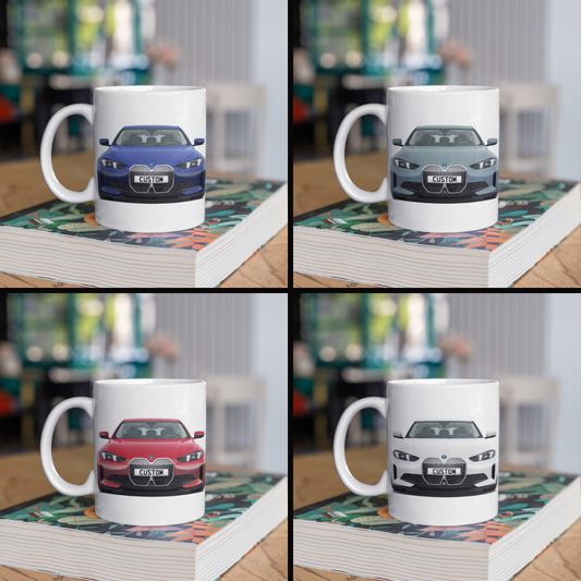 Personalised BMW i4 Sport Coffee Mug Gift - Choice Colour - FAST POST