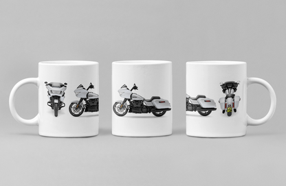 Personalised Harley Davidson Motorcycle Road Glide 2025 Coffee Mug Colour Choice