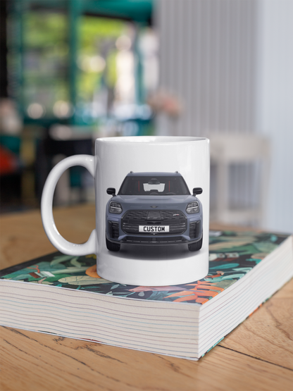Personalised All Electric Mini Countryman Sport Mug Gift - Choose Colour