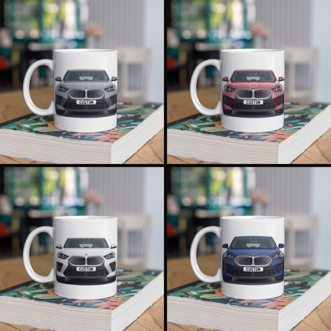 Personalised BMW iX2 M Sport Coffee Mug Gift - Choice Colour - FAST POST
