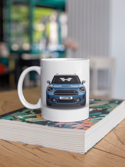Personalised Mini Countryman Cooper Hybrid Exclusive Mug Gift - Choose Colour