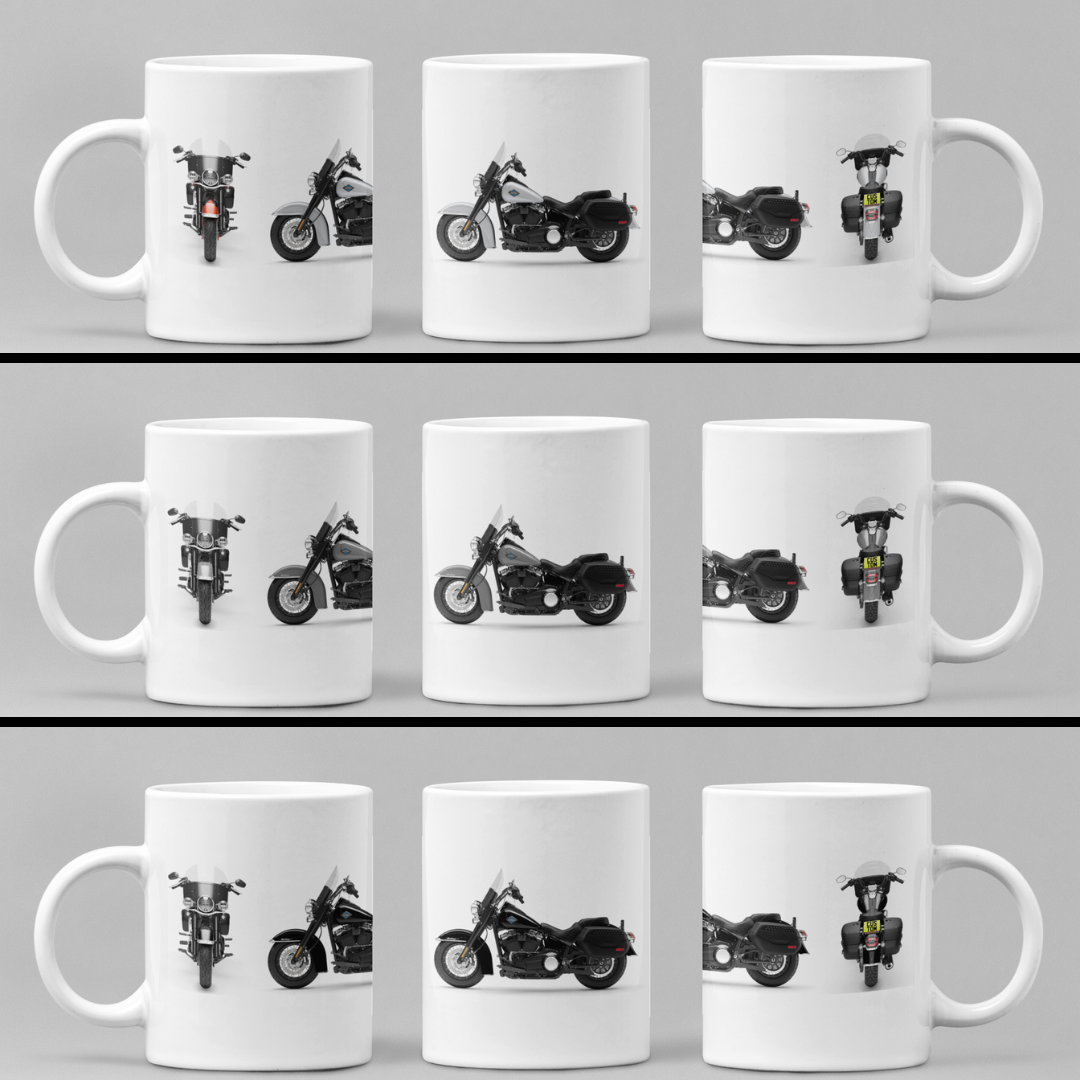 Personalised Harley Davidson Heritage Classic 2025 Motorcycle Mug Colour Choice