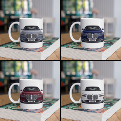 Personalised BMW 7 Series Excellence Coffee Mug Gift - Choose Colour - FAST POST