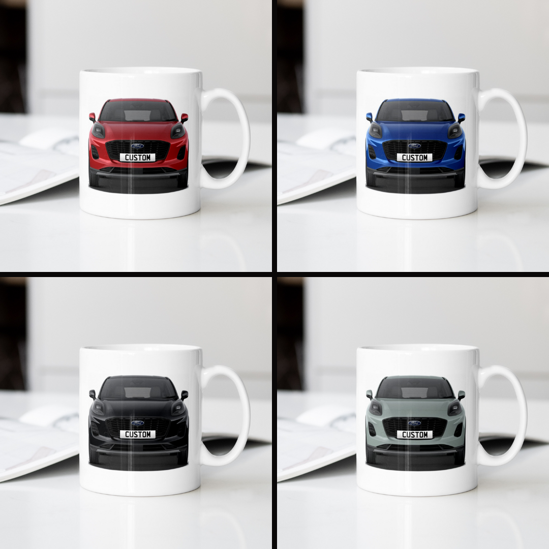 Personalised Ford Puma Titanium Coffee Mug Gift - Choose Colour - FAST POST