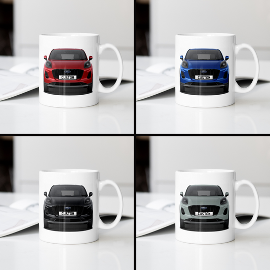 Personalised Ford Puma Titanium Coffee Mug Gift - Choose Colour - FAST POST