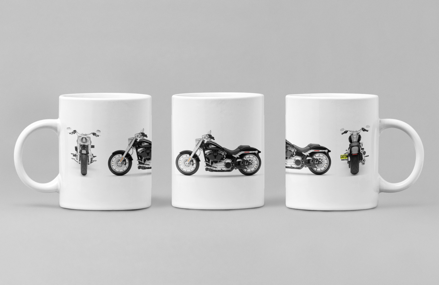 Personalised Harley Davidson Fat Boy 2025 Motorcycle Mug - Colour Choice