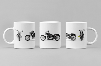 Personalised Harley Davidson Fat Boy 2025 Motorcycle Mug - Colour Choice