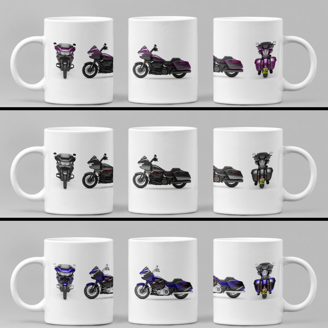 Personalised Harley Davidson CVO Road Glide 2025 Motorcycle Mug - Colour Choice