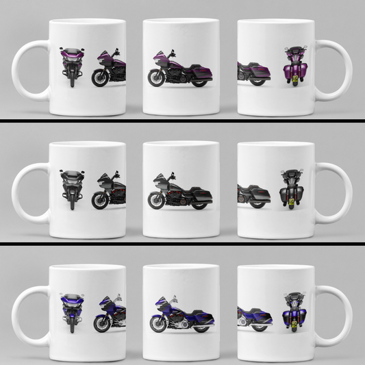 Personalised Harley Davidson CVO Road Glide 2025 Motorcycle Mug - Colour Choice