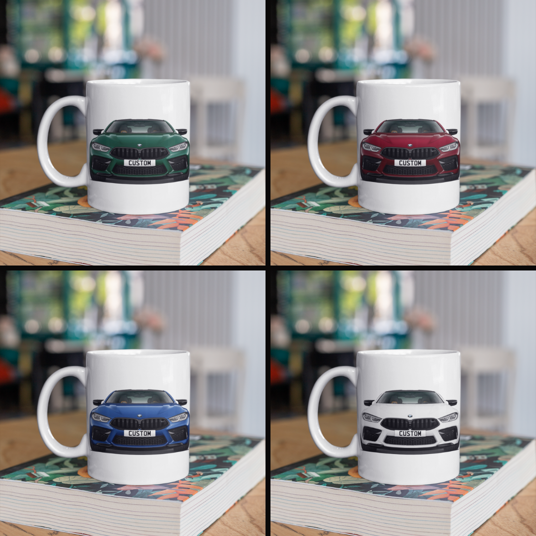 Personalised BMW M8 Coffee Mug Gift - Choose Colour - FAST POST