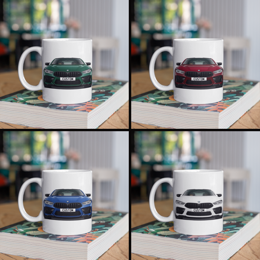 Personalised BMW M8 Coffee Mug Gift - Choose Colour - FAST POST