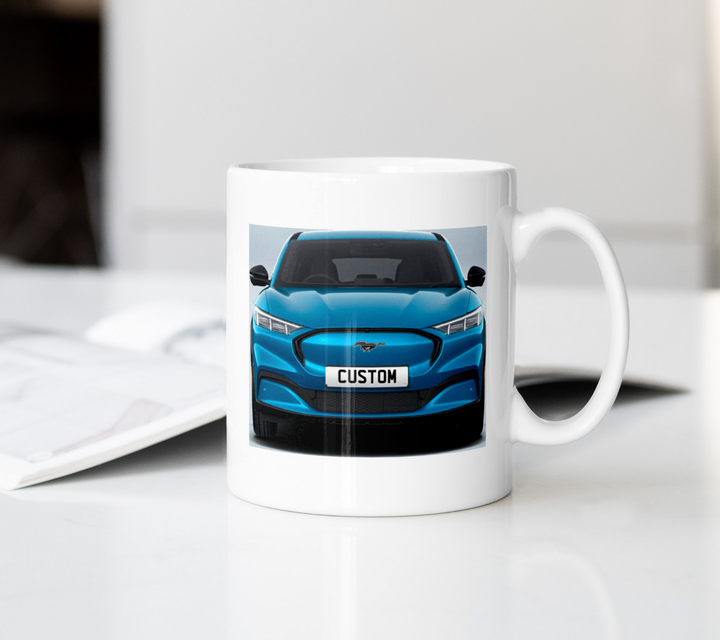 Personalised Ford Mustang Mach-E Premium Mug Gift - Choose Colour - FAST POST
