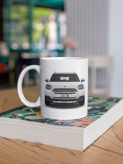 Personalised All Electric Mini Countryman Exclusive Mug Gift - Choose Colour