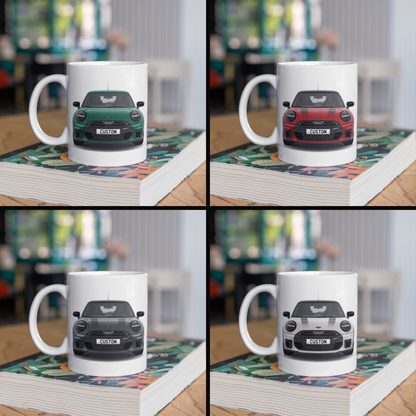 Personalised Mini Cooper C 3 Door Sport Coffee Mug Gift - Choose Colour