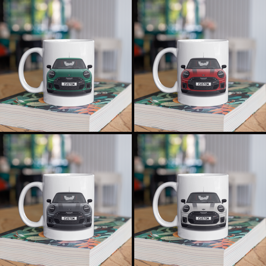Personalised Mini Cooper C 3 Door Sport Coffee Mug Gift - Choose Colour