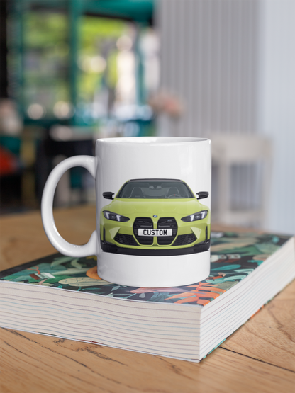Personalised BMW M4 Coffee Mug Gift - Choose Colour FAST POST