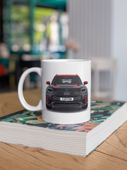 Personalised Mini John Cooper Works Countryman ALL4 Mug Gift - Choose Colour