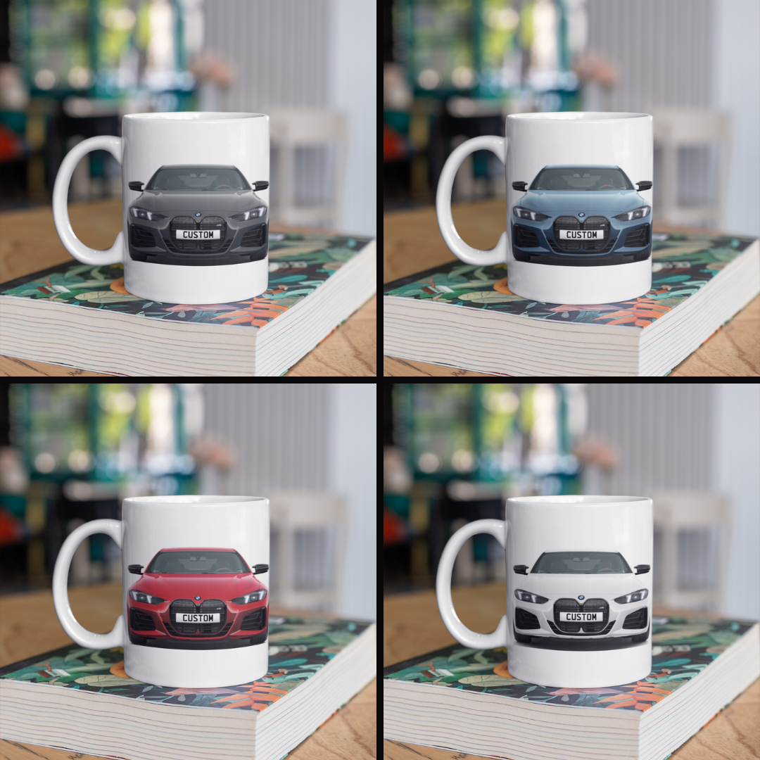 Personalised BMW 4 Series M Model Mug Gift - Choose Colour - FAST POST