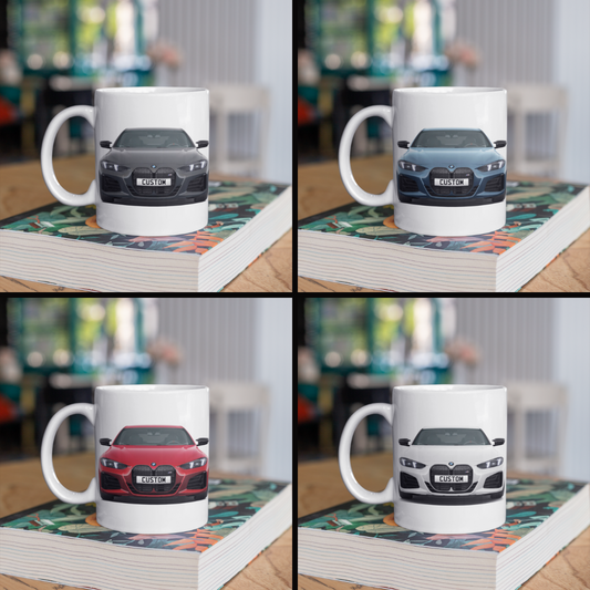 Personalised BMW 4 Series M Model Mug Gift - Choose Colour - FAST POST