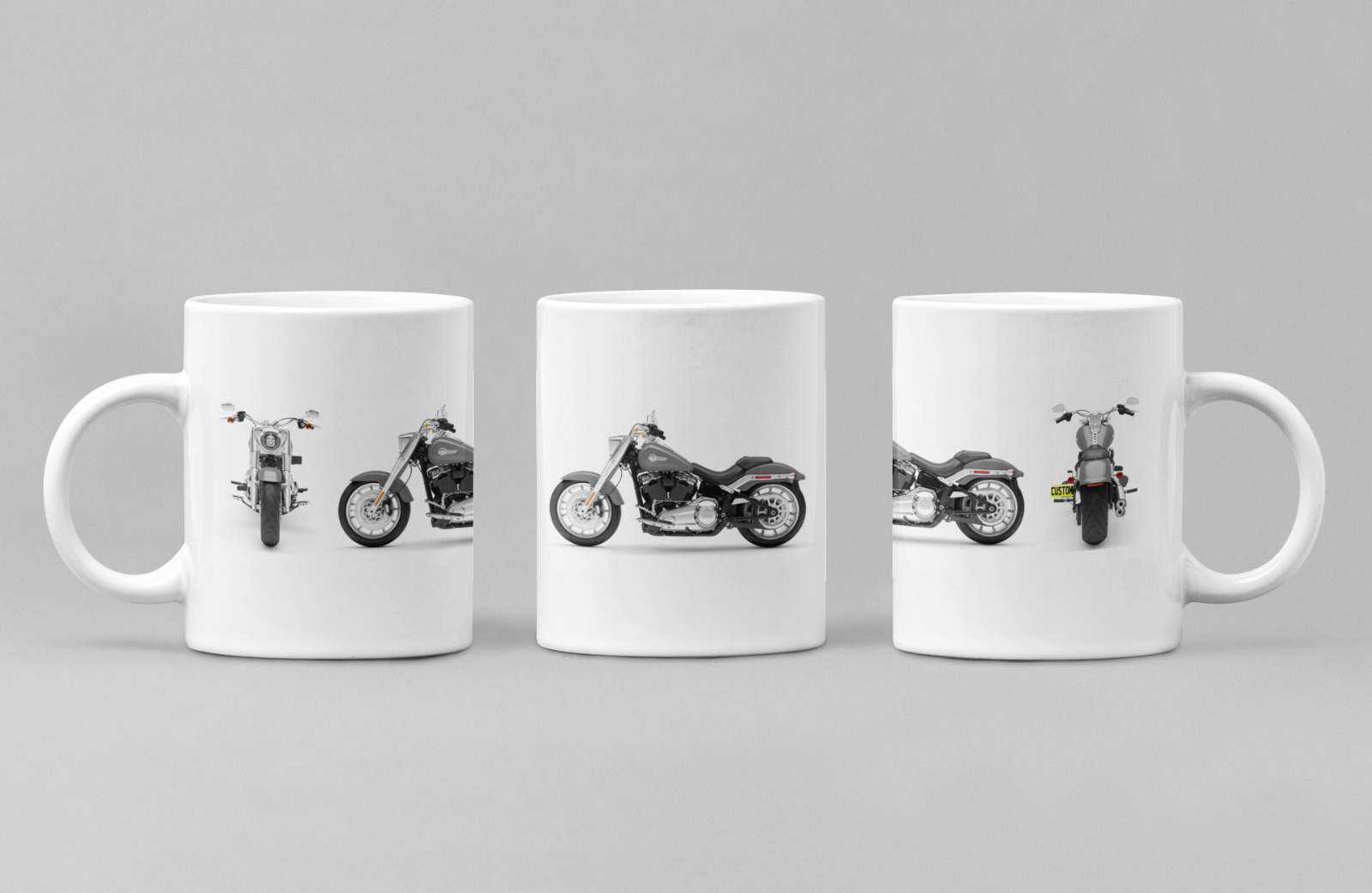 Personalised Harley Davidson Fat Boy 2024 Motorcycle Mug - Colour Choice