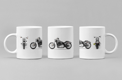 Personalised Harley Davidson Fat Boy 2024 Motorcycle Mug - Colour Choice