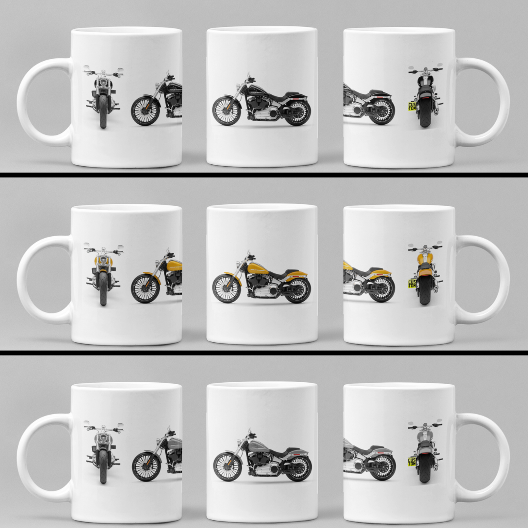 Personalised Harley Davidson Breakout 2025 Motorcycle Coffee Mug - Colour Choice
