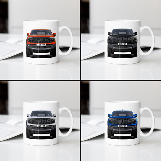 Personalised Ford Ranger Raptor Coffee Mug Gift - Choose Colour - FAST POST