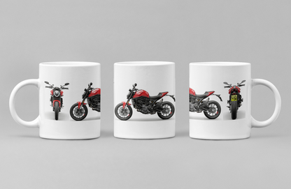 Personalised Ducati Monster Motorcycle Coffee Mug - Choose Model & Colour