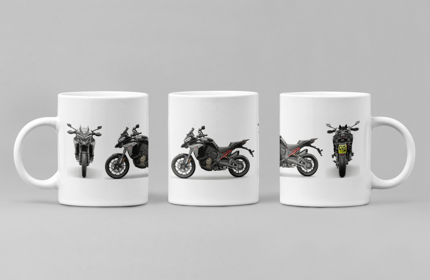 Personalised Ducati Multistrada Motorcycle Coffee Mug - Choose Model & Colour