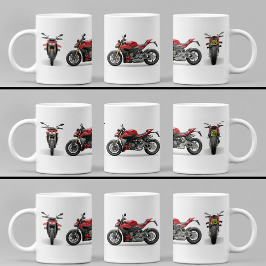 Personalised Ducati Streetfighter Motorcycle Coffee Mug - Choose Model FAST POST