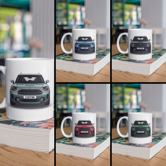 Personalised Mini Countryman Cooper S ALL4 Exclusive Mug Gift - Choose Colour