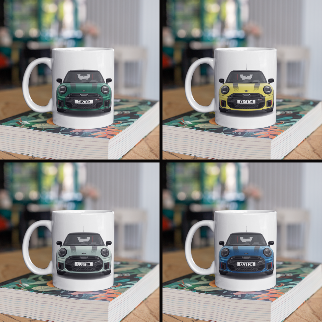 Personalised Mini John Cooper Works Sport Coffee Mug Gift - Choose Colour
