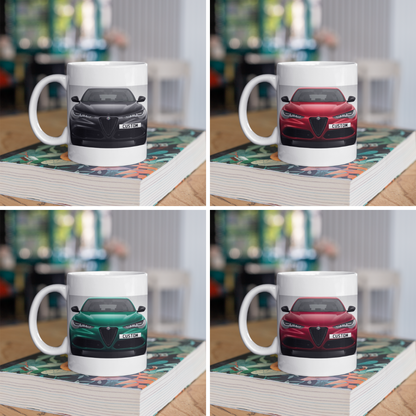 Personalised Alfa Romeo Stelvio Intensa Coffee Mug Choose Colour - FAST POST