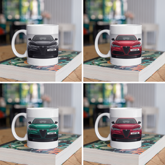 Personalised Alfa Romeo Stelvio Intensa Coffee Mug Choose Colour - FAST POST