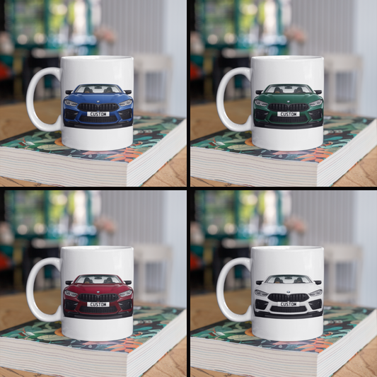 Personalised BMW M8 Convertible Coffee Mug Gift - Choose Colour FAST POST