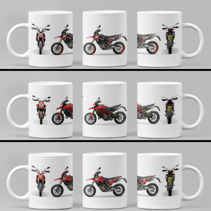 Personalised Ducati Hypermotard Motorcycle Coffee Mug - Choose Model FAST POST